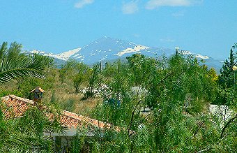 terrace view to the Sierra Nevadas